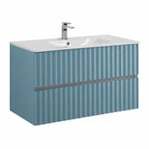 ELEGANT База под раковину подвесная с двумя выкатными ящиками, с LED подсветкой ручек. Ниагара AM-ELEGANT-600-2C-SO-NG-P