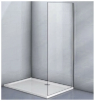 Фиксированная боковая панель без верхнего и нижнего профиля E-SP-B-70-01-C9 700x1950 Цвет профиля Чёрный матовый Стекло  Прозрачное Veconi