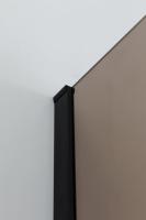 Душевой уголок прямоугольный.     SLIDER-AH-1-80-100/110-BR-NERO (1000-1100)x800x1950 Cezares