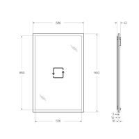 Зеркало со встроенной LED подстветкой, системой Антизапотевания, реверсивное TIFFANY 59x90 Bianco opaco 45040 CEZARES