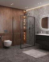 Душевой уголок, прямоугольный MOLVENO-AH-11-120/90-C-GM-IV  1200x900x1950 Cezares