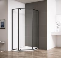 Душевой уголок, пятиугольный ECO-O-P-1-90-C-NERO 900x900x1950 Cezares