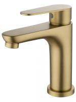 Смеситель для раковины WONZON & WOGHAND ALFA, Брашированное золото (WW-A40202-BG)