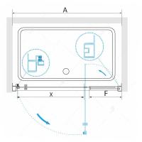 Душевая дверь RGW PA-02 NEW 120*185 41080212-11 профиль Хром стекло Прозрачное 6 мм RGW
