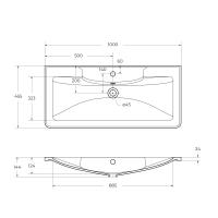 Раковина из искусственного камня, чёрная BB1000/455-LV-ART-ALR-NERO BelBagno