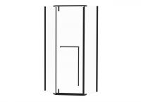 Ограждение душевое ESBANO ESS-90PR-B черный трапеция