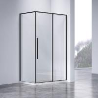Душевой уголок квадратный/прямоугольный VSR-4SN8013CLB 1300x800x1950 профиль черный стекло прозрачное VINCEA