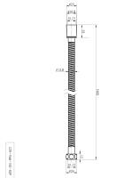 Душевой шланг металлизированный, 150 см 150 см CZR-FMM-150-NOP Чёрный матовый   Cezares
